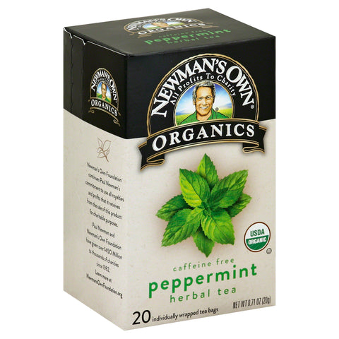 Newman's Own Peppermint Herbal Tea Bags - 20 CT 6 Pack