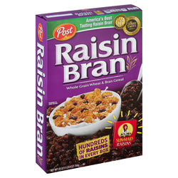 Post Raisin Bran Whole Grain Wheat & Bran Cereal - 25 OZ 12 Pack