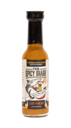 The Spicy Shark Caribbean Reef Shark Hot Sauce (Scotch Bonnet) - 5 FL OZ 12 Pack