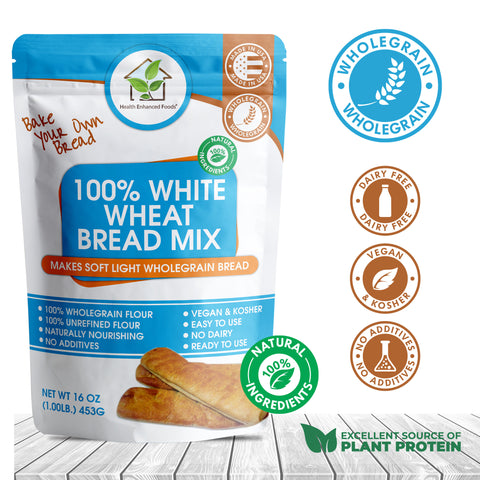 Health Enhanced Foods Sweet White Wheat Bread Mix - 16 OZ 12 Pack