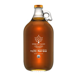 Sterling Valley Maple Certified Organic Maple Syrup: Amber Color/Rich Taste - 0.5 GAL 3 Pack