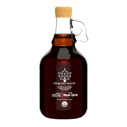 Sterling Valley Maple Certified Organic Maple Syrup: Dark Color/Robust Taste - 1 QT 6 Pack