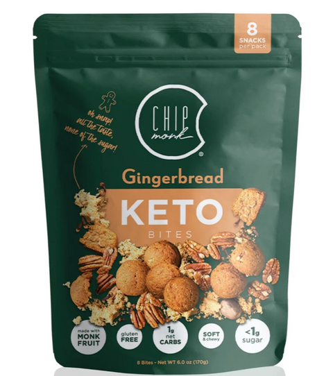 ChipMonk Baking Gingerbread Keto Cookie Bites (Seasonal) - 6 OZ 10 Pack