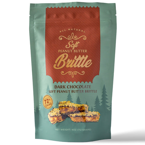 Northwest Expressions Soft Peanut Butter Brittle enrobed with Dark Chocolate - 4 OZ 12 Pack