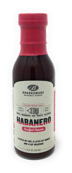 Brooksmade Gourmet Foods Habanero BBQ Sauce & Marinade - 12 FL OZ 12 Pack