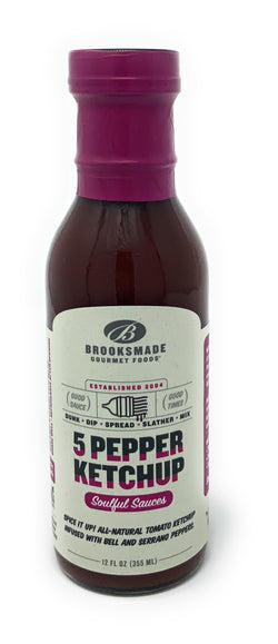 Brooksmade Gourmet Foods 5 Pepper Ketchup - 12 FL OZ 12 Pack