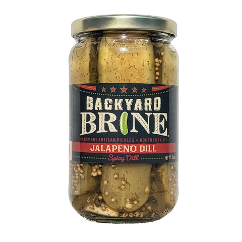 Backyard Brine Jalapeno Dill - Spicy Dill - 16 OZ 6 Pack