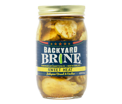 Backyard Brine Sweet Heat - Jalapeno Bread & Butter - 16 OZ 6 Pack