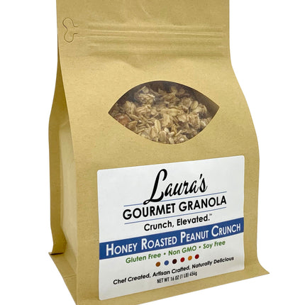 Laura's Gourmet Granola Honey Roasted Peanut Crunch - 16 OZ 6 Pack