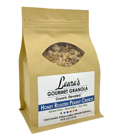 Laura's Gourmet Granola Honey Roasted Peanut Crunch - 16 OZ 6 Pack