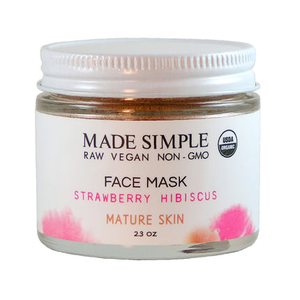 Made Simple Skin Care Strawberry Hibiscus Face Mask - 2.3 OZ 8 Pack
