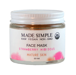 Made Simple Skin Care Strawberry Hibiscus Face Mask - 2.3 OZ 8 Pack