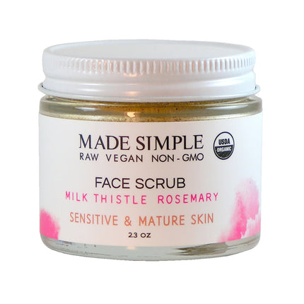 Made Simple Skin Care Milk Thistle Rosemary Face Scrub - 2.3 OZ 8 Pack