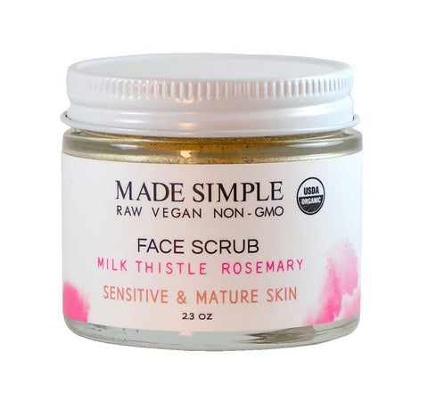 Made Simple Skin Care Milk Thistle Rosemary Face Scrub - 2.3 OZ 8 Pack