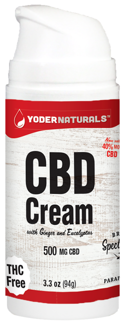 Yoder Naturals Yoder Naturals CBD Cream 500 mg - 3.3 OZ 6 Pack