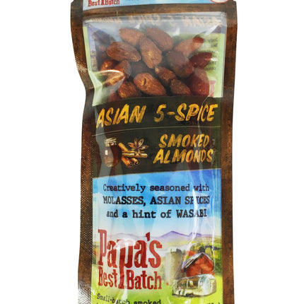 Papa's Best Batch Asian 5-Spice Smoked Almonds - 3 OZ 12 Pack