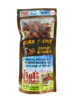 Papa's Best Batch Asian 5-Spice Smoked Almonds - 3 OZ 12 Pack
