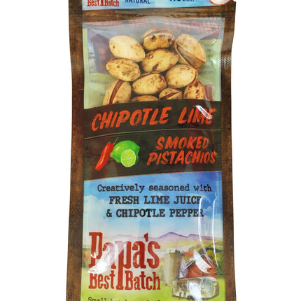 Papa's Best Batch Chipotle Lime Smoked Pistachios - 3 OZ 12 Pack