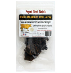 Papa's Best Batch Sweet Molasses Beef Jerky - 3.5 OZ 12 Pack