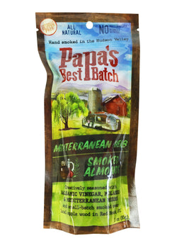 Papa's Best Batch Mediterranean Herb Smoked Almonds - 3 OZ 12 Pack