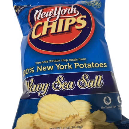 New York Chips New York Chips Wavy Sea Salt Chips - 2 OZ 24 Pack