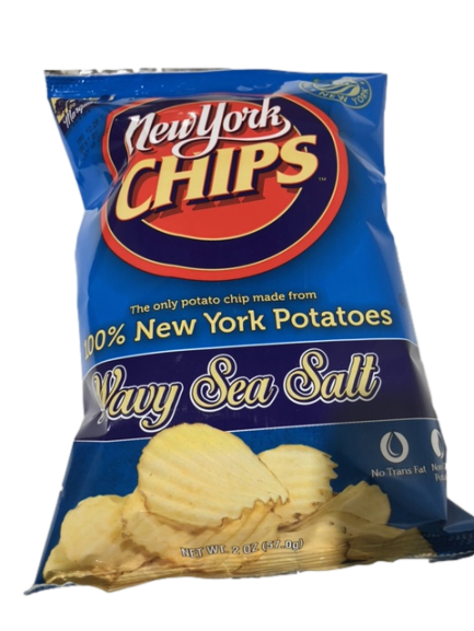 New York Chips New York Chips Wavy Sea Salt Chips - 2 OZ 24 Pack
