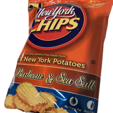 New York Chips New York Chips Wavy BBQ Chips - 2 OZ 24 Pack