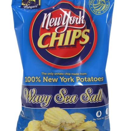 New York Chips New York Chips Wavy Sea Salt Chips - 8 OZ 12 Pack