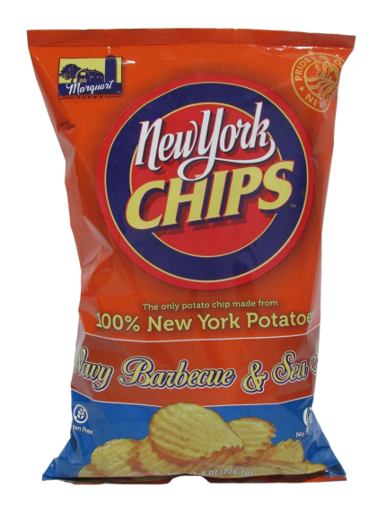 New York Chips New York Chips Wavy BBQ Chips - 8 OZ 12 Pack