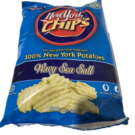 New York Chips New York Chips Wavy Sea Salt Chips - 1 OZ 60 Pack
