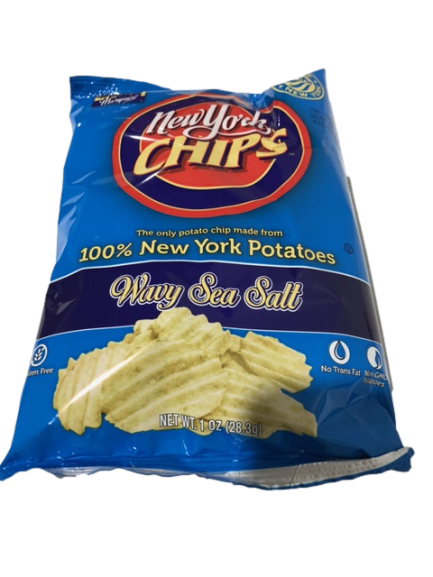 New York Chips New York Chips Wavy Sea Salt Chips - 1 OZ 60 Pack