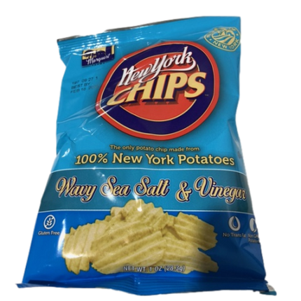 New York Chips New York Chips Wavy Salt and Vinegar Chips - 1 OZ 60 Pack