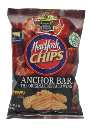 New York Chips New York Chips wavy Anchor Bar (spicy Buffalo Wing) Chips - 1 OZ 60 Pack