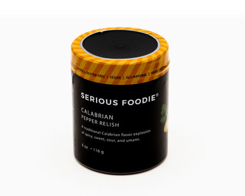 Serious Foodie CALABRIAN Hot Pepper Relish - 6 FL OZ 12 Pack