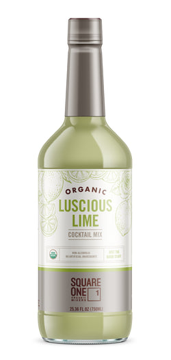 Square One Organic Cocktail Mixers Organic Luscious Lime Cocktail Mix - 750 ML 6 Pack