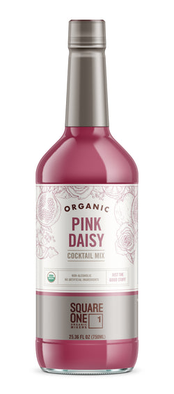Square One Organic Cocktail Mixers Organic Pink Daisy Cocktail Mix - 750 ML 6 Pack