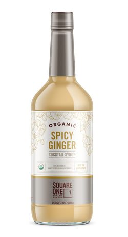 Square One Organic Cocktail Mixers Spicy Ginger Syrup - 750 ML 6 Pack