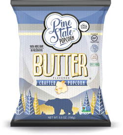 1in6 Snacks Pine State Popcorn, Butter - 5.5 OZ 10 Pack