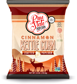 1in6 Snacks Pine State Popcorn, Cinnamon Kettle Popcorn - 5.5 OZ 10 Pack