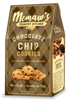1in6 Snacks Memaw's Country Kitchen Cookies, Chocolate Chip - 4 OZ 8 Pack
