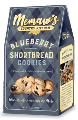 1in6 Snacks Memaw's Country Kitchen Cookies, Blueberry Shortbread - 4 OZ 8 Pack