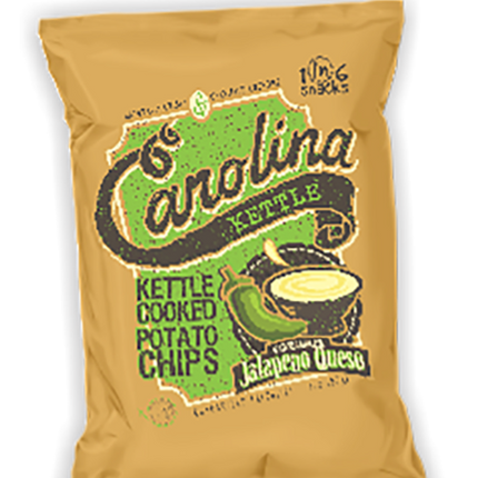 1in6 Snacks Kettle Cooked Potato Chips, Jalapeno Queso - 5 OZ 14 Pack