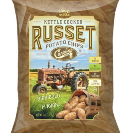 1in6 Snacks Kettle Cooked Potato Chips, Russet Potato - 5 OZ 14 Pack