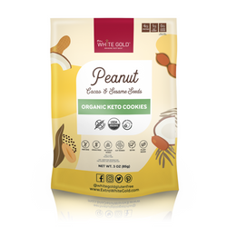 Extra White Gold Extra White Gold Organic Keto Peanut Cookies - 3 OZ 8 Pack