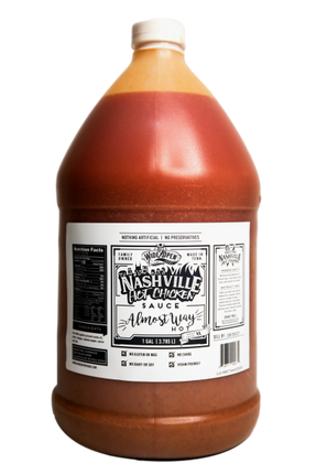 Wide Open Foods Nashville Hot Chicken Sauce "Almost Way Hot" - 128 FL OZ 4 Pack