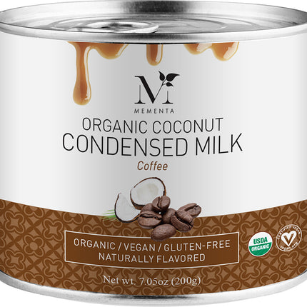 Mementa Organic Coconut Condensed Milk Coffee - 7.05 FL OZ 6 Pack