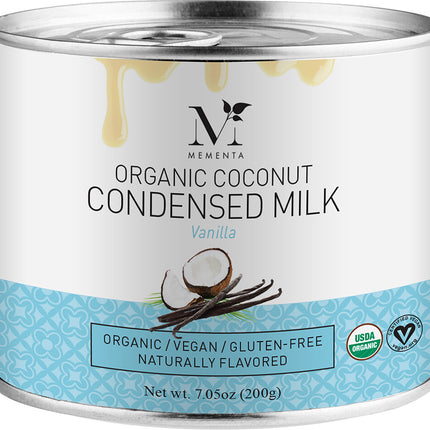 Mementa Organic Coconut Condensed Milk Vanilla - 7.05 FL OZ 6 Pack