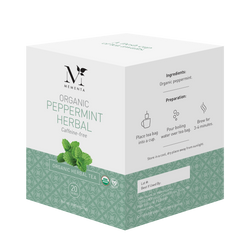 Mementa Organic Peppermint Herbal Tea - 0.85 OZ 12 Pack