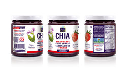 Space Enterprises (World of Chia) Strawberry Standard Fruit Spread 255 mL (case of 6) - Canadian - 11.33 OZ 6 Pack