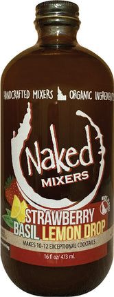 Naked Mixers Strawberry Basil Lemon Drop - 16 FL OZ 12 Pack